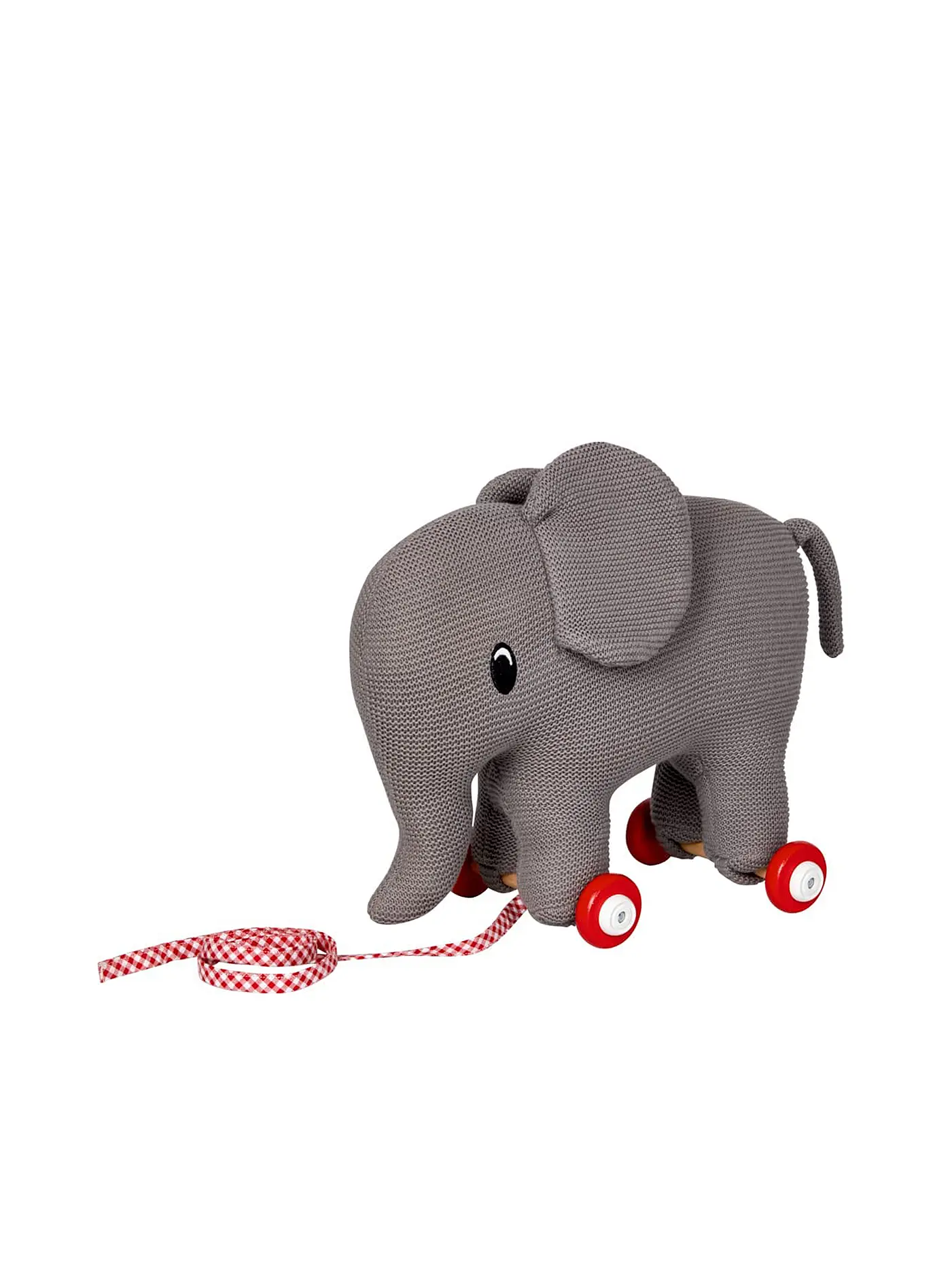 BABY GLÜCK | Elefant auf Holzrollen gestrickt | 